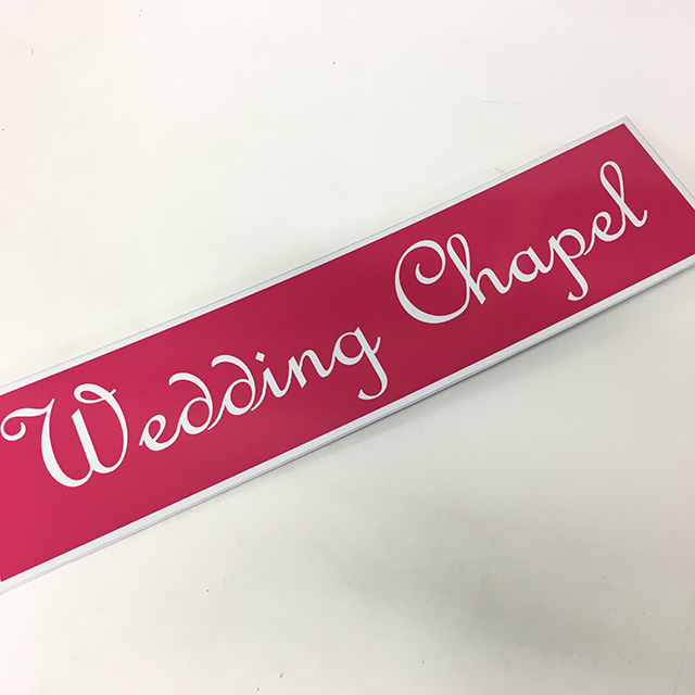 SIGN, Vegas Street Sign - Wedding Chapel Pink